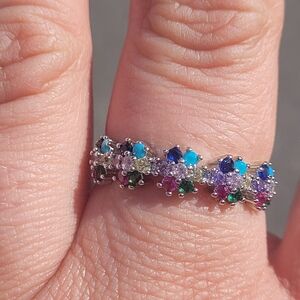 Elegant Multicolor Gemstone Ring